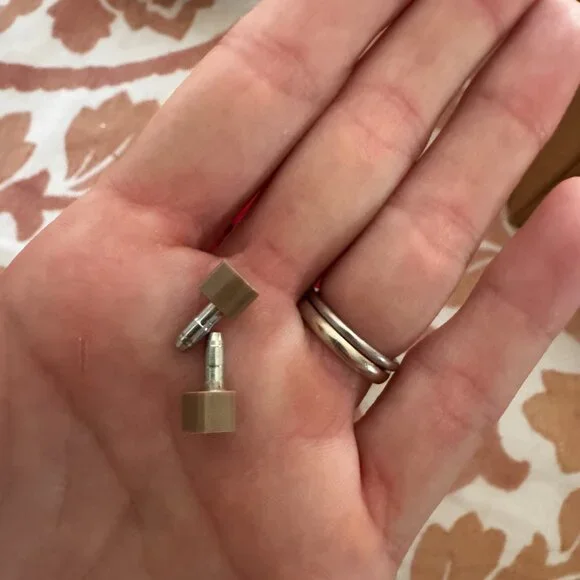 EUC Christian Louboutin Everest Silver Anjalina Spike Heels - Picture 6 of 13